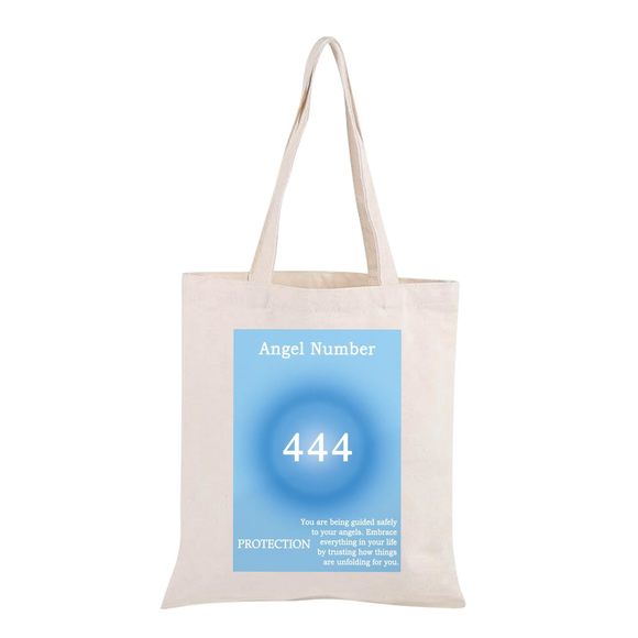 Angel Number Tote Bag Lucky Number Gift Gradient Aura Energy >:( - Picture 1 of 6